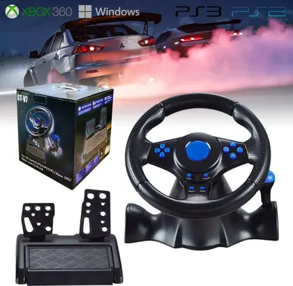 Volante Con Pedalera y Joystick PS4 Consola Ps3 Pc Xbox GT-V7