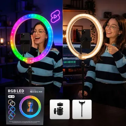 ARO DE LUZ RGB 3D-26 ″ LUCES AMBOS LADOS 10