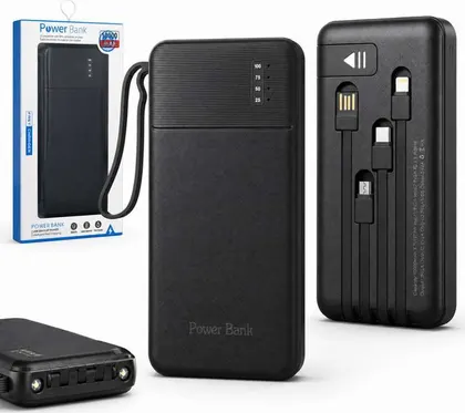 Power Bank 10000Mah USB Micro Lightning C con Linterna CM-660