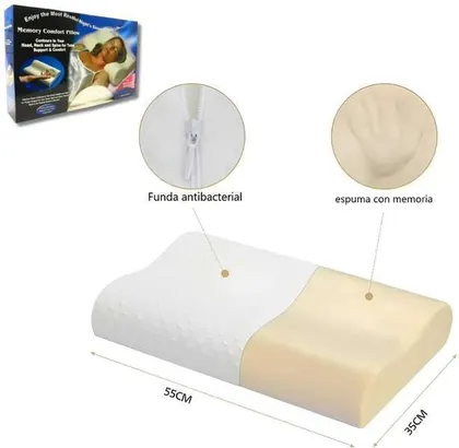 Almohada Ergonomica Viscoelastica Ajuste Cervical Pillow LATEX K- 64139