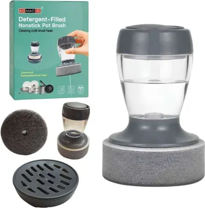 ESPONJA con RECIPIENTE para DETERGENTE CON NONSTICK POT
