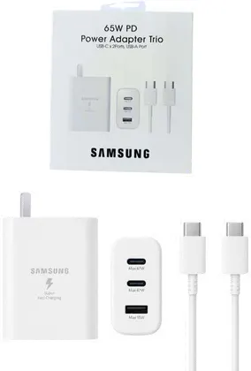Cargador Samsung 65W 3 Entradas C/Cable AAA