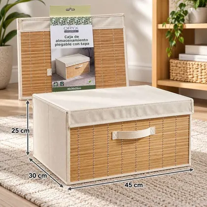 CAJA DE ALMACENAMIENTO PLEGABLE CON TAPA OR-STR04