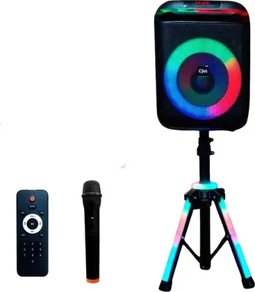 Parlante Bluetooth Extra ″ Bass 8,5 Pulgadas con Tripode RGB Ritmico OM BOOMING